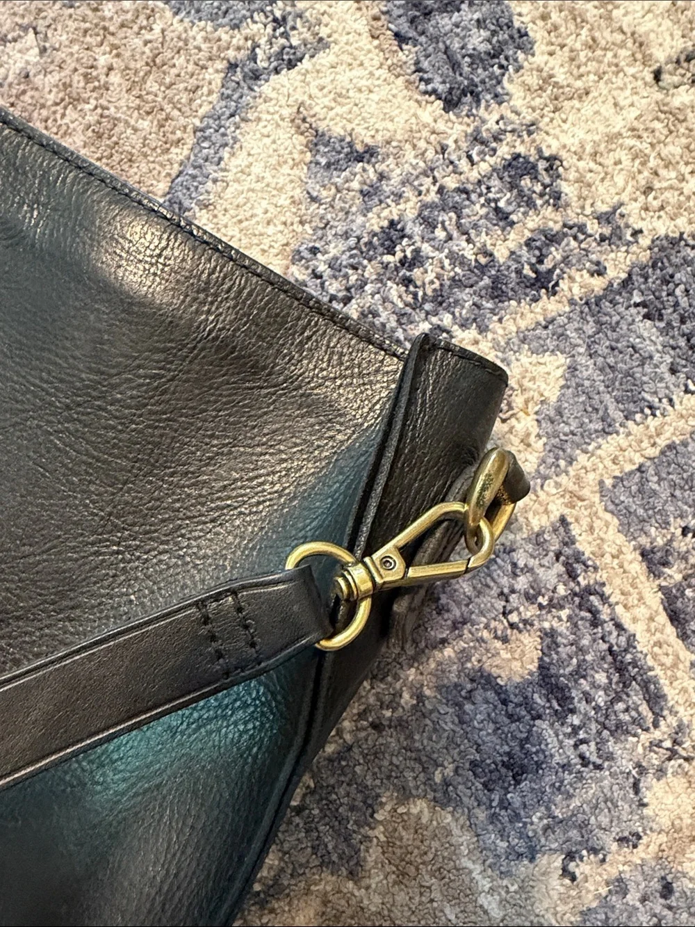 Madewell The Transport Saddlebag Crossbody Black Leather with Zipper